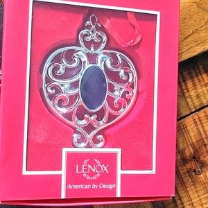 Lenox purple and silver Christmas ornament Gemmed spire Xmas holiday gift